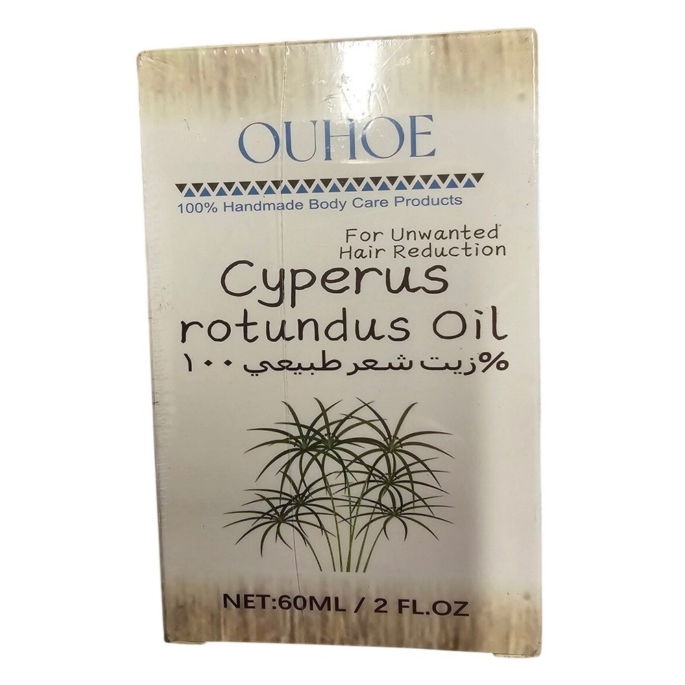 OUHOE Cyperus Rotundus Oil Unwanted Hair Reduction For All Skin Types 2 fl oz